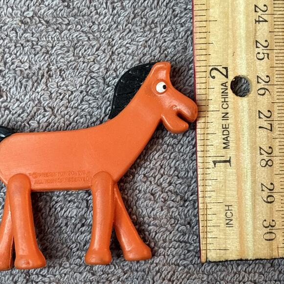 Vintage 80s Gumby and Pokey Mini 3 inch Figure Set Jesco Prema Toy Hong Kong - Picture 9 of 9